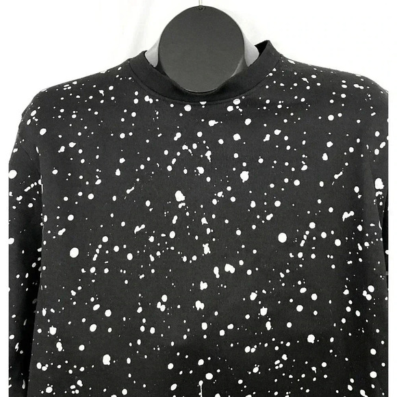 Black Women's Pullover Sweater SMALL Paint Splotted One Point One - Picture 12 of 12